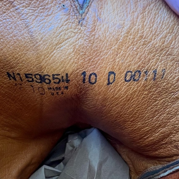 Lucchese 1883 Bart N1596 Leather Western Cowboy Boots Brown Cowhide Handmade 10D - Picture 12 of 16